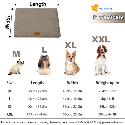 Fiber Pet Bed Mat – Lightweight, Durable, and Machine Washable