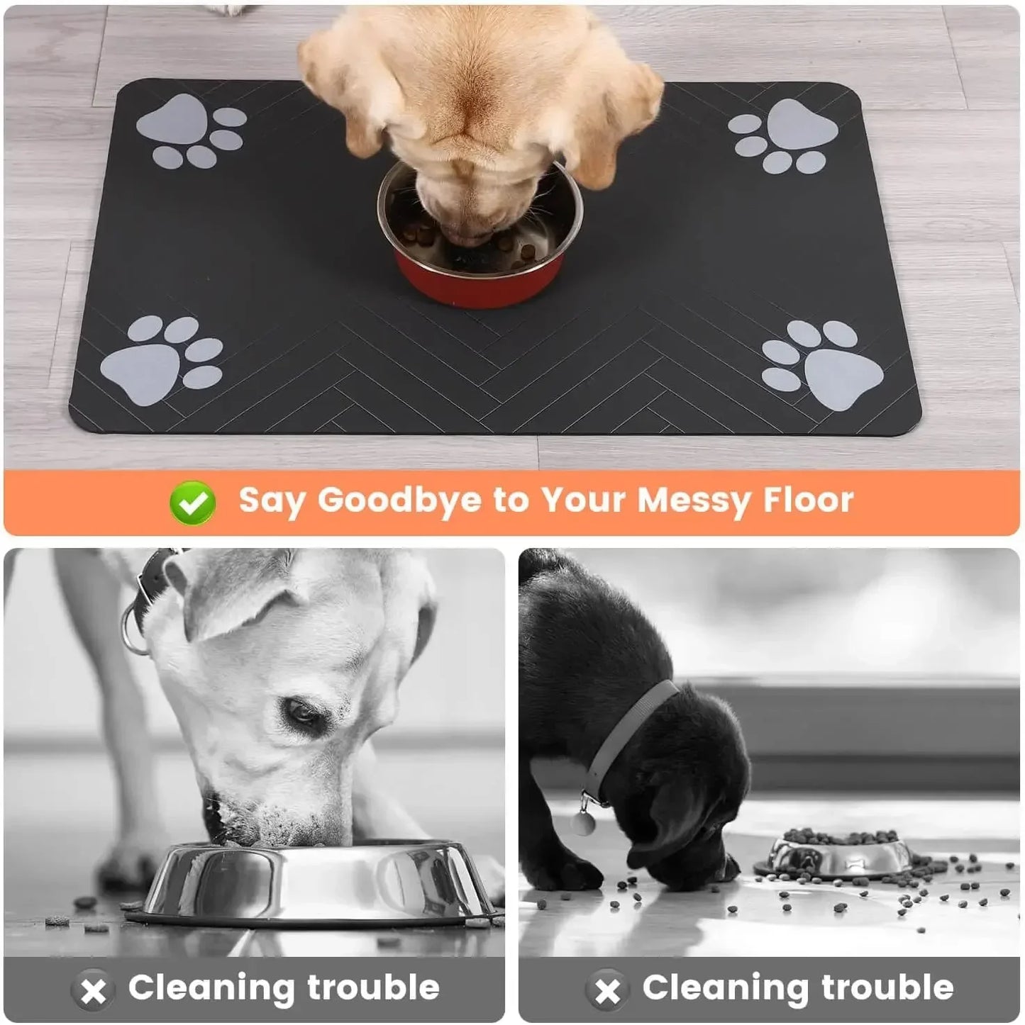 Pet Feeding Mat - Keep Your Home Clean and Your Pet Happy!