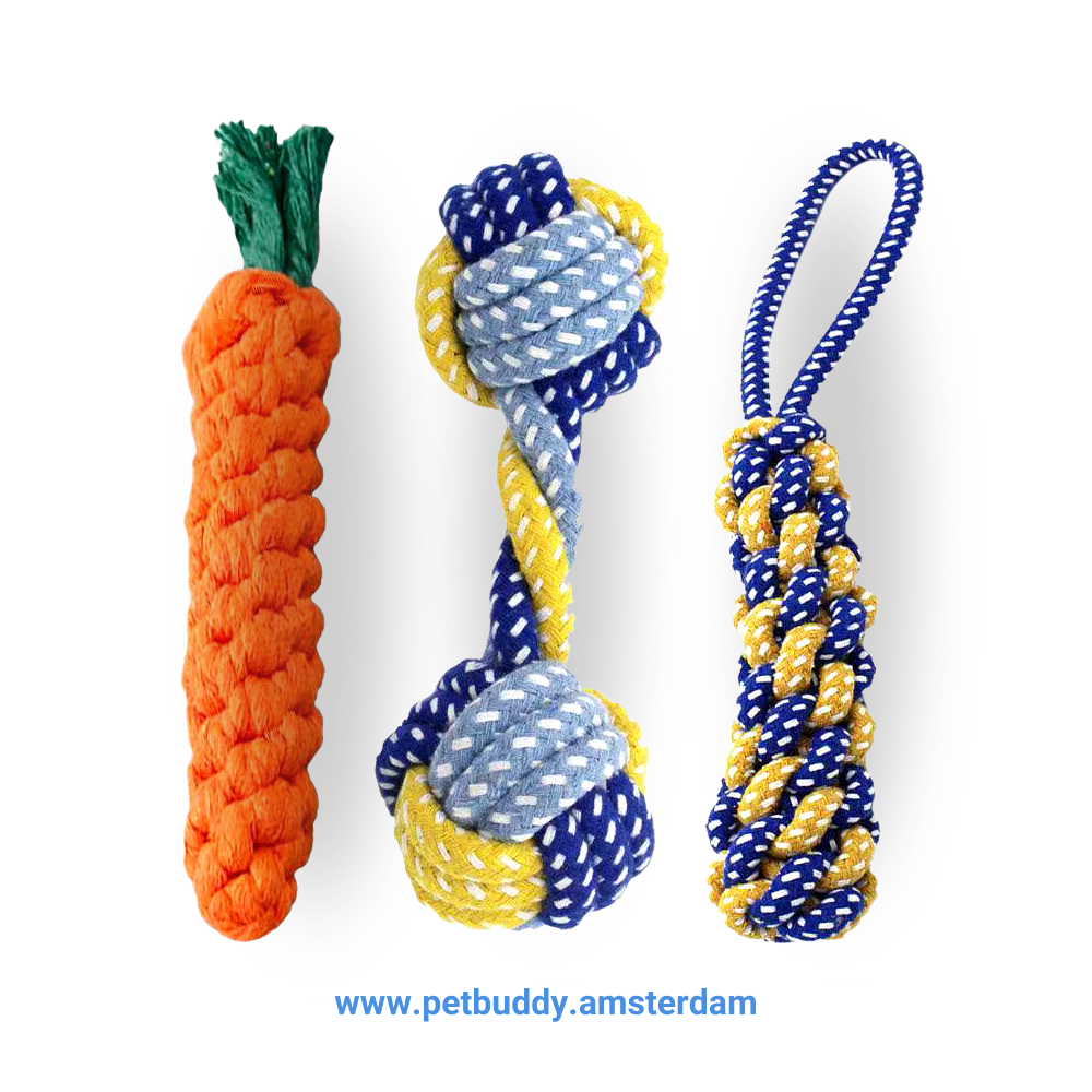 Durable Carrot Knot Dog Chew Toy